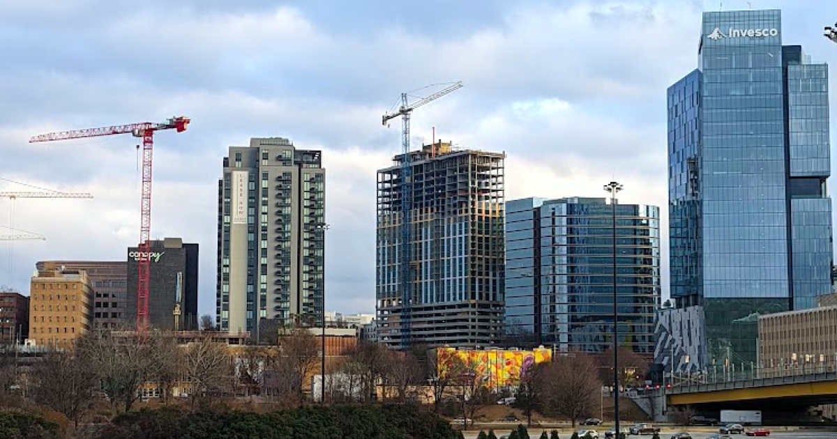 Images Another Peachtree Street apartment tower tops out Urbanize